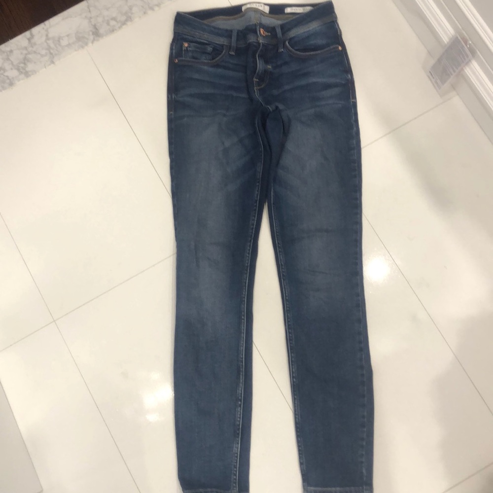 Guess Low Rise Skinny Jeans- Dark Wash